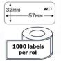 Dymo  11354 - 57mm x 32mm removable Labels per rol